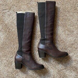 Frye Knee-High Brown Leather Boots - Size 8